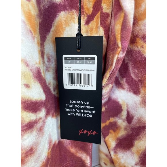 WILDFOX Sweat Tie Dye Crop Long Sleeve Sweatshirt Size Medium NWT - Picture 3 of 6